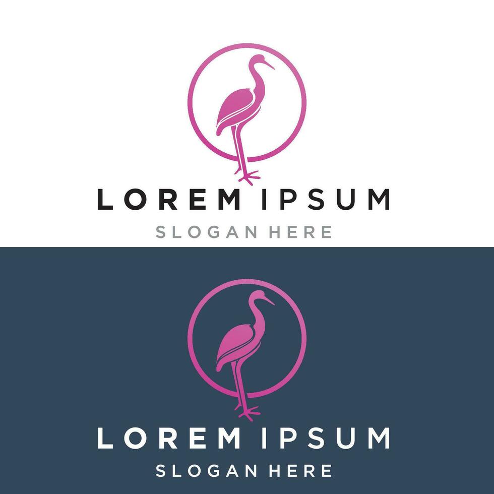 Swan logo icon vector illustration  design template.elegant Flying swan bird logo
