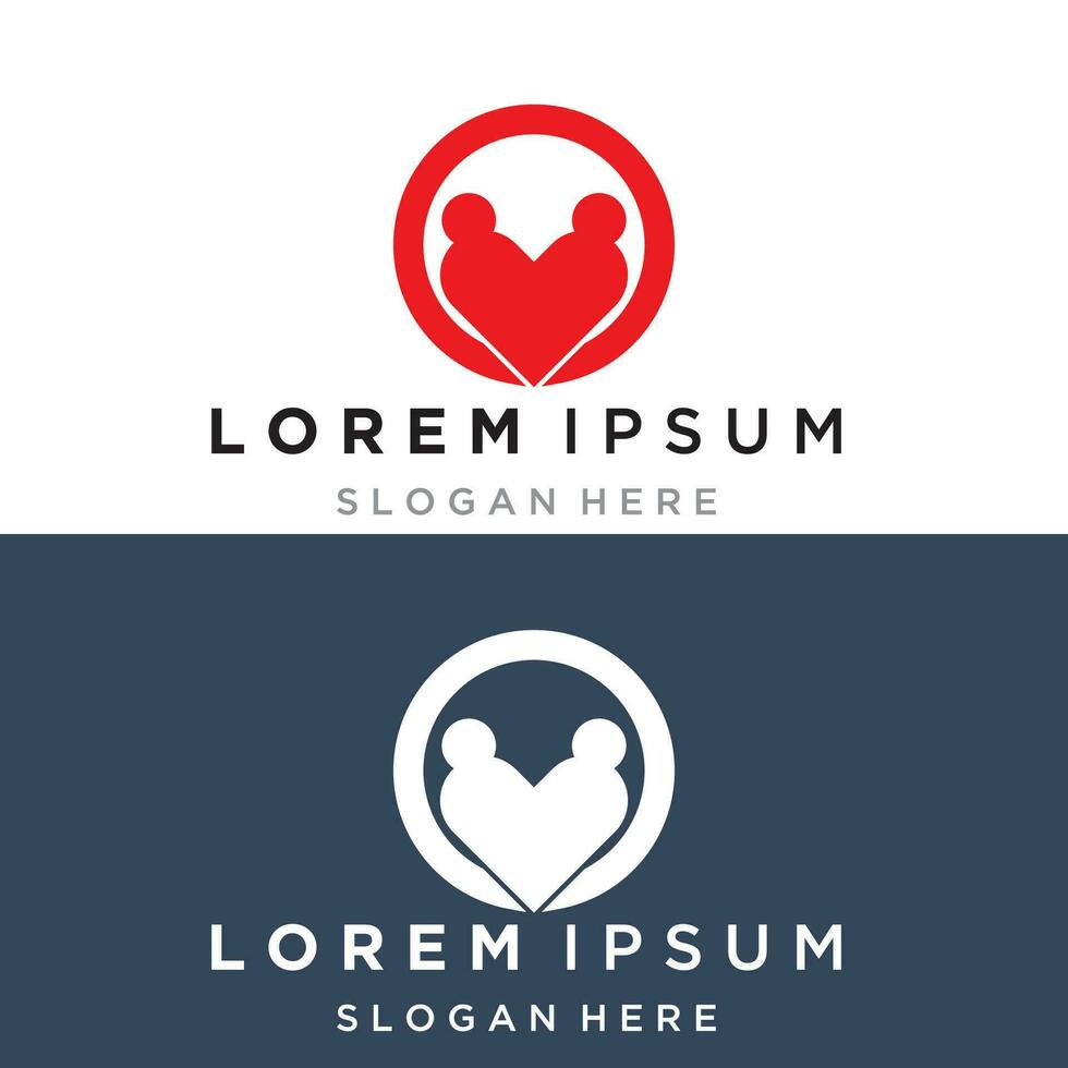 Family care logo and symbol vector