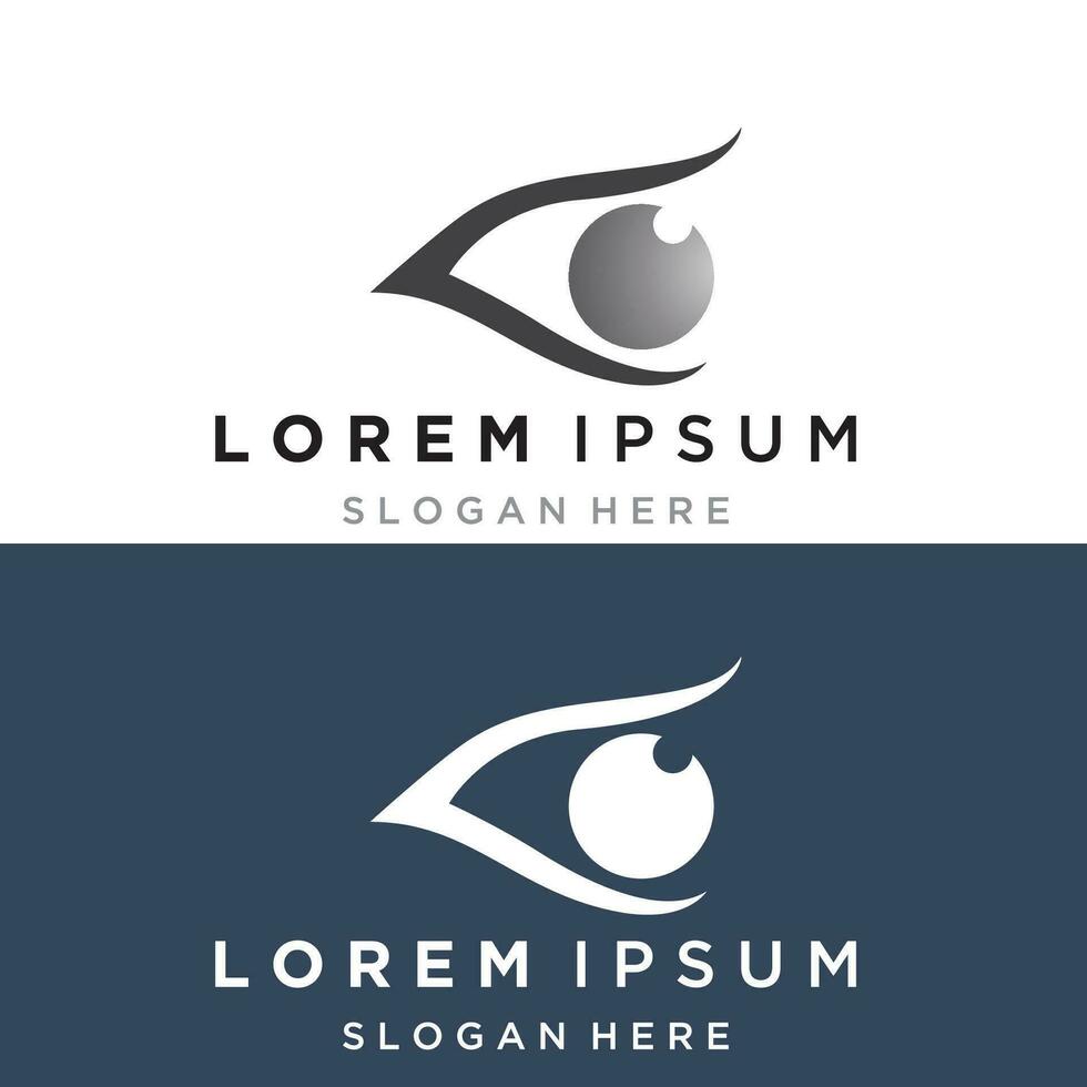 identidad de marca diseño de logotipo de vector de cuidado ocular corporativo