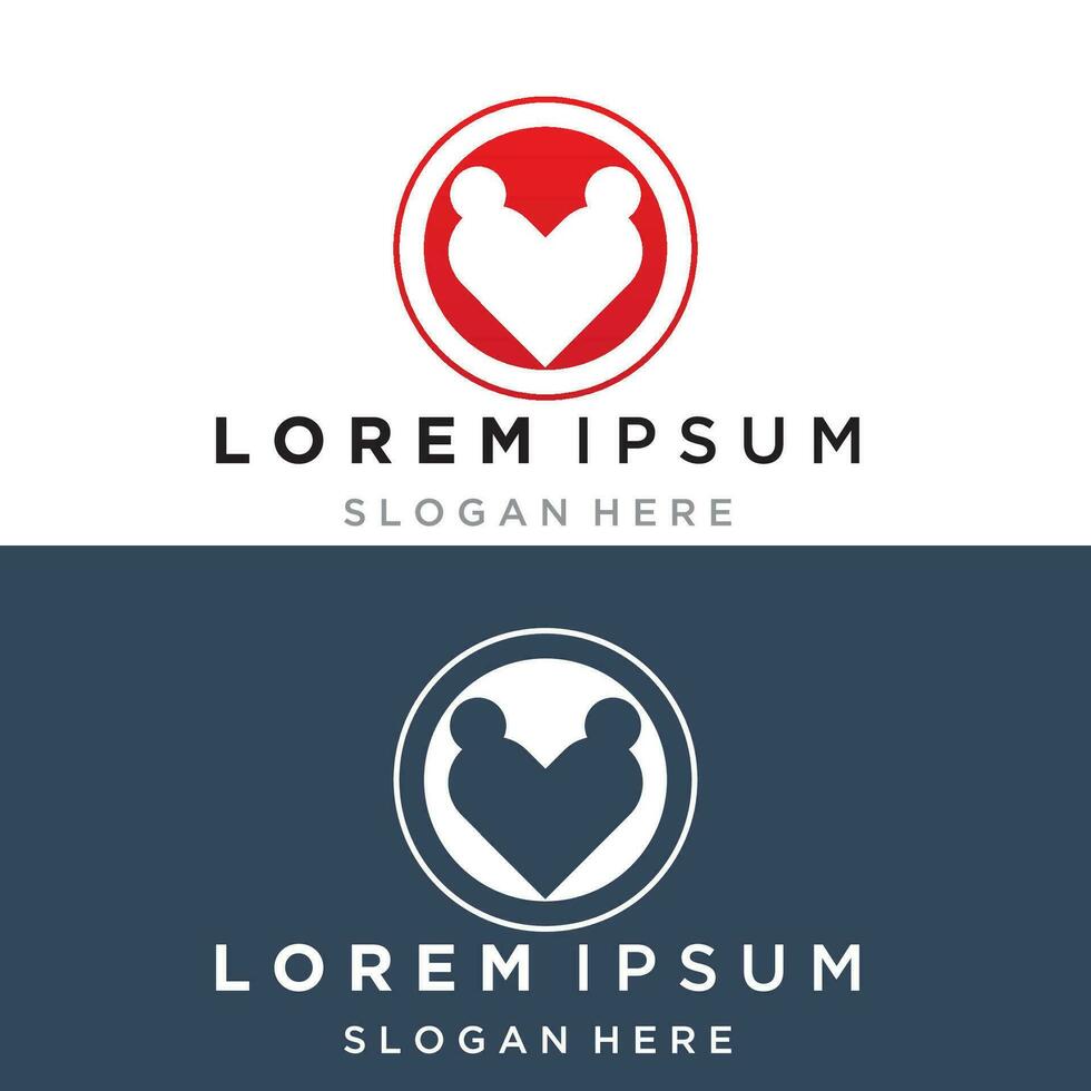 Family care logo and symbol vector