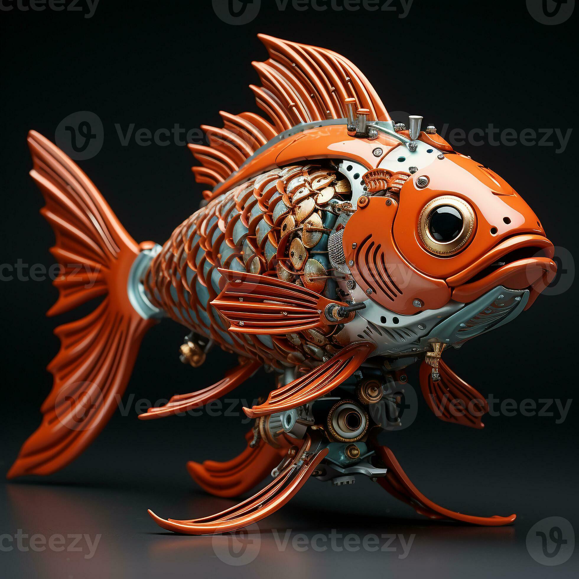 ai généré 3d koi poisson robot 35163729 Photo de stock chez Vecteezy