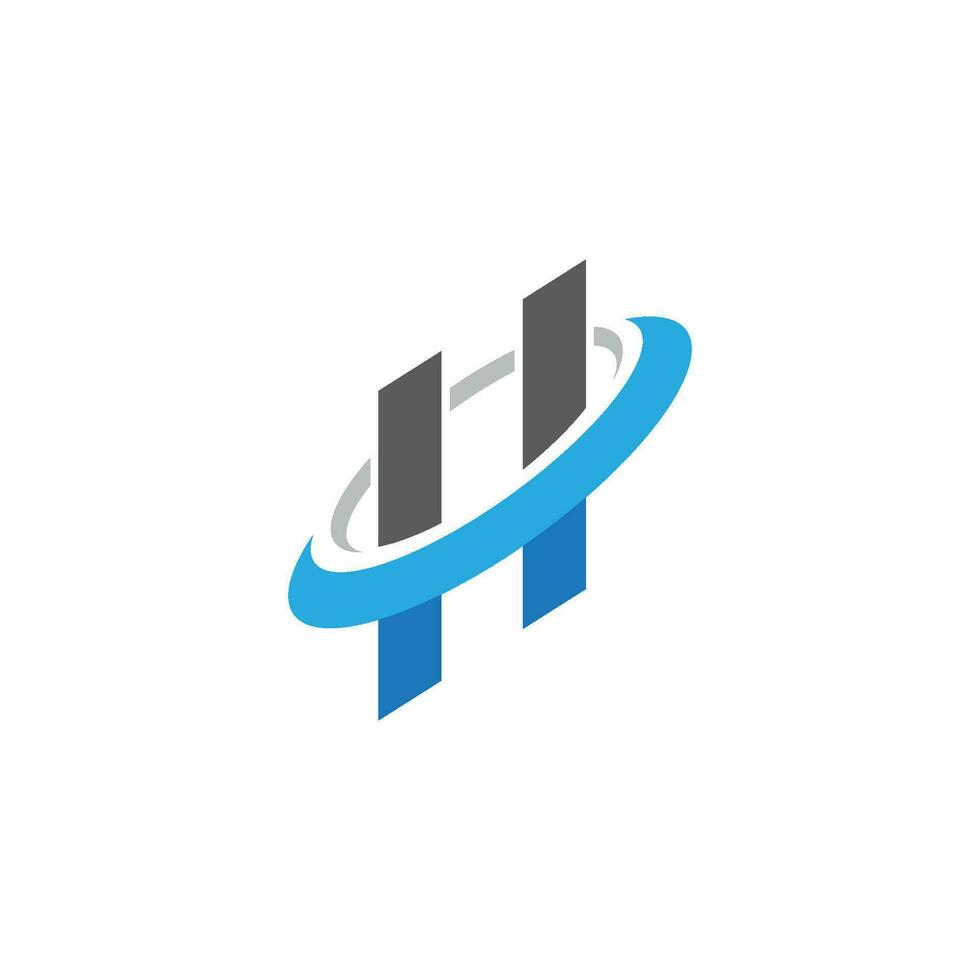 H Logo Hexagon illustration Icon vector
