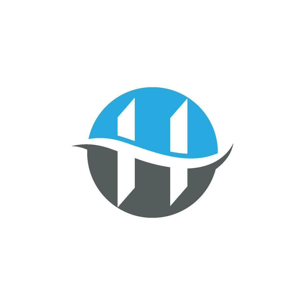 H Logo Hexagon illustration Icon vector