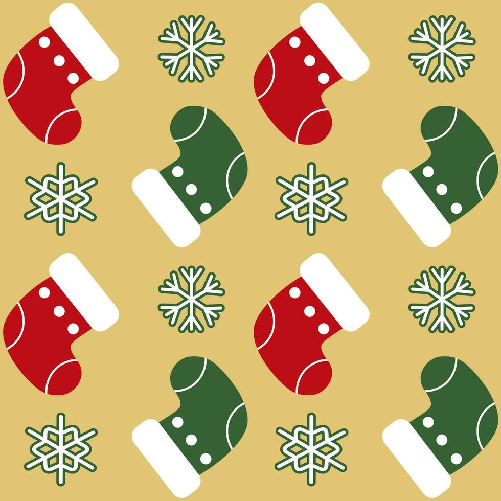 Merry Christmas, Christmas seamless pattern. Beautiful New Year decoration with Christmas characters. Panoramic banner. Vector illustration.