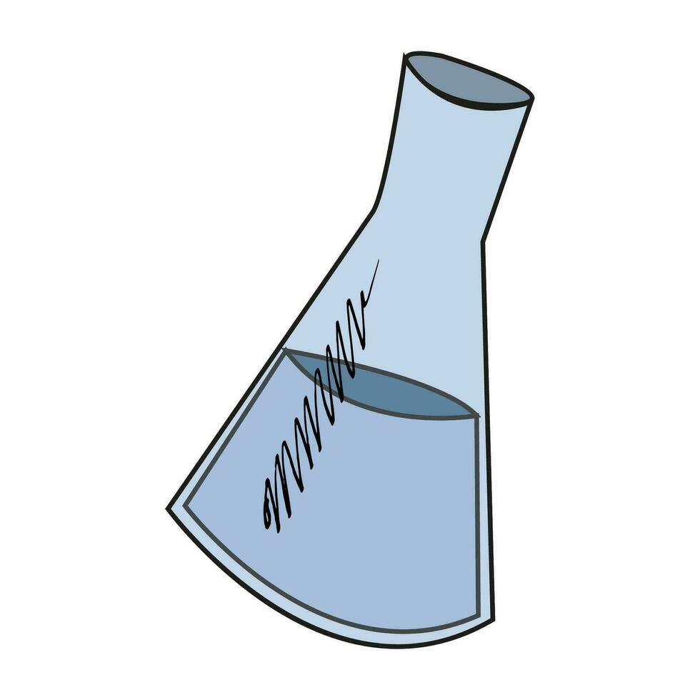 conical flask, chemistry, chemical formulas. chemist's day. science, laboratory vector