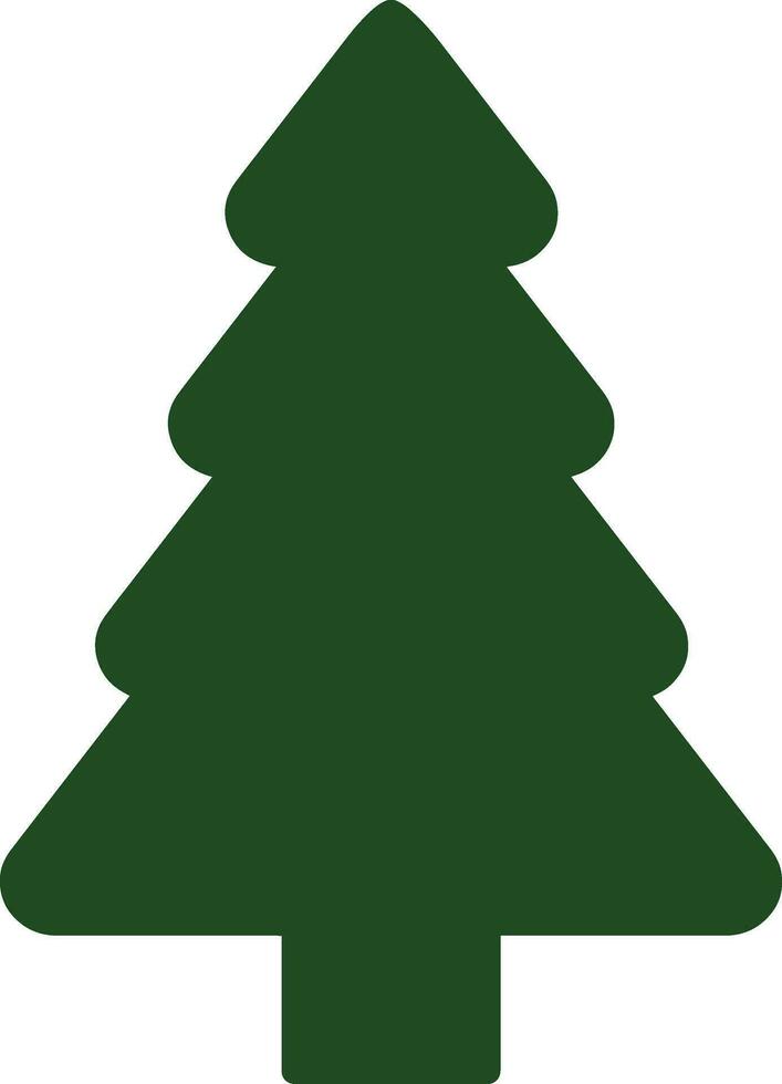 Christmas tree green icon in trendy farmhouse style. Happy New Year Watercolor. Vector illustration of pine silhouette design decor, beautiful, plant, modern line art style holiday cover greeting pine