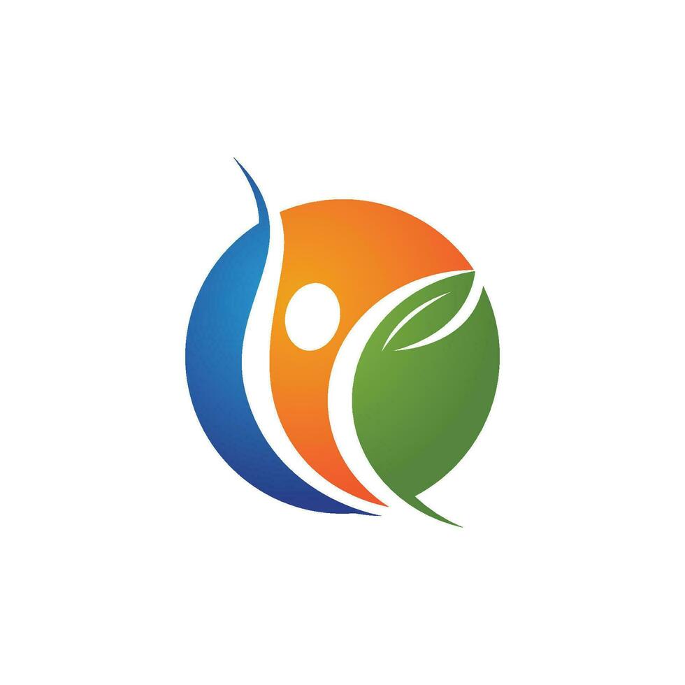 Human character logo sign vector