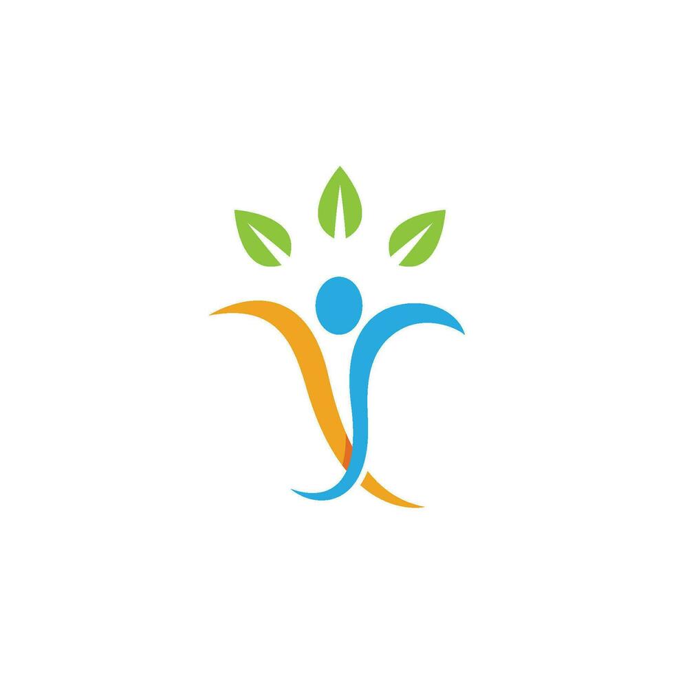 Human character logo sign vector