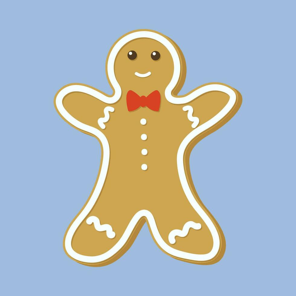 Christmas cookie. Gingerbread Man. Cute cartoon style. vector