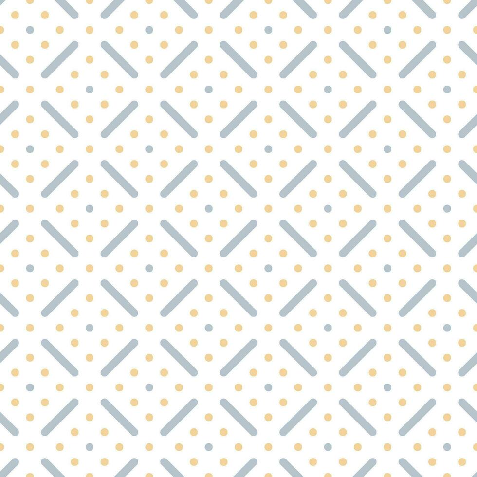 Seamless line and dot pattern with a modern  style vector