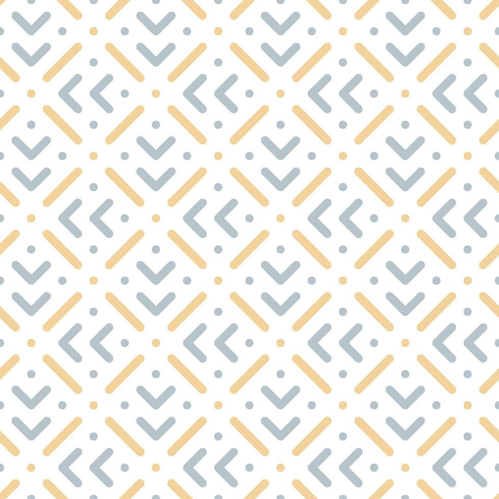 Seamless line and dot pattern with a modern  style vector