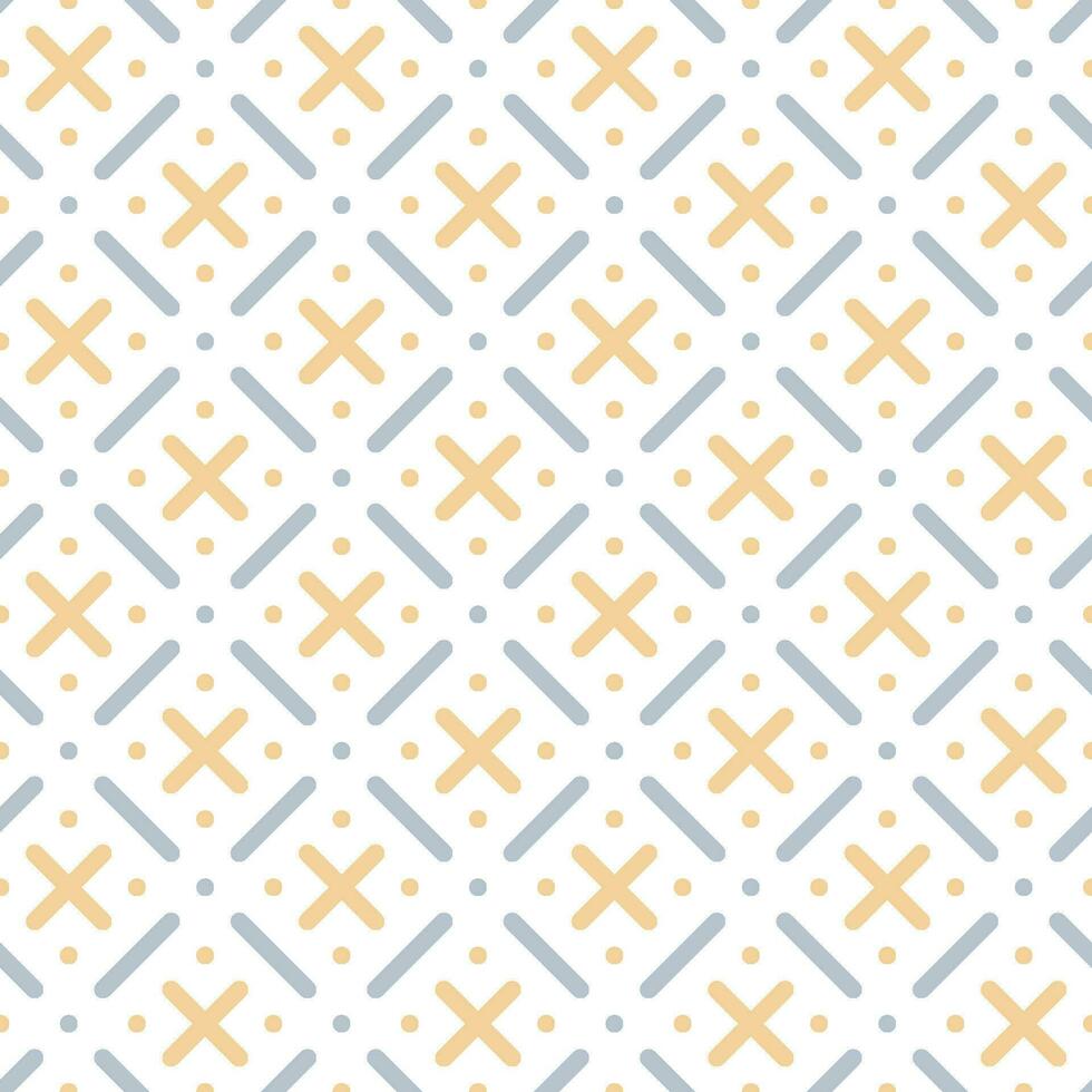 Seamless line and dot pattern with a modern  style vector