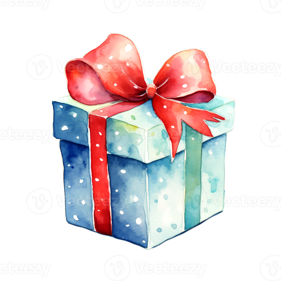 AI generated Watercolor Christmas Gifts.. Clipart. AI generated. png