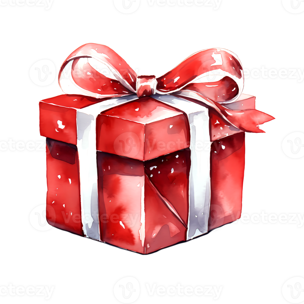AI generated Watercolor Christmas Gifts.. Clipart. AI generated. png