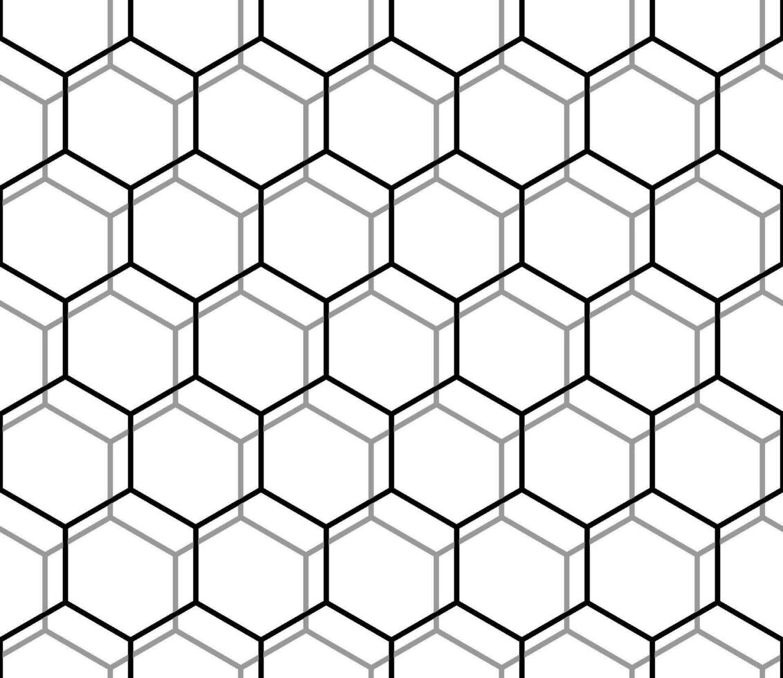 Seamless hexagon pattern with a modern  style vector