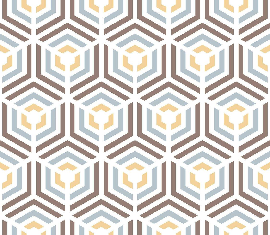 Seamless hexagon pattern with a modern  style vector