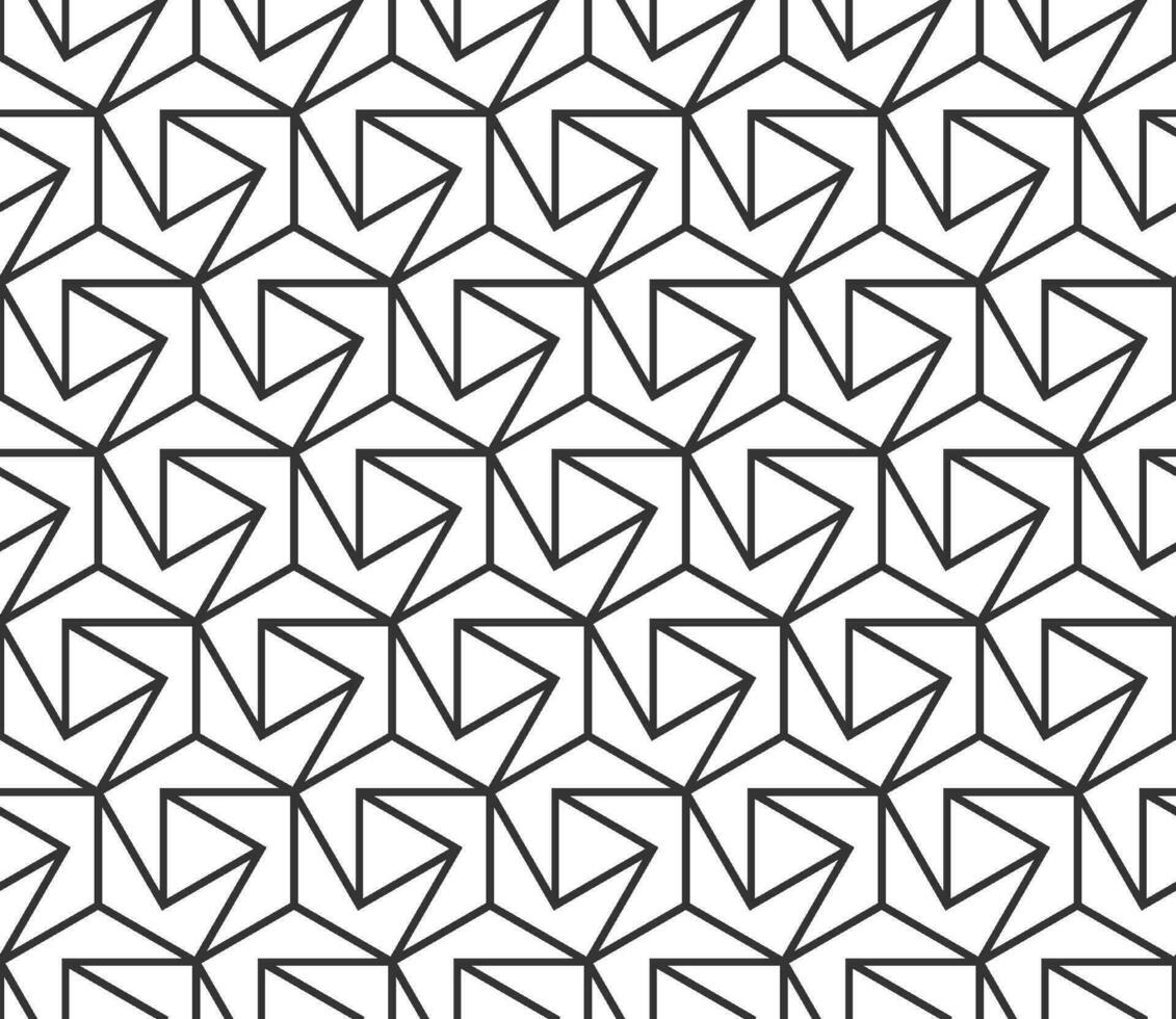 Seamless hexagon pattern with a modern  style vector