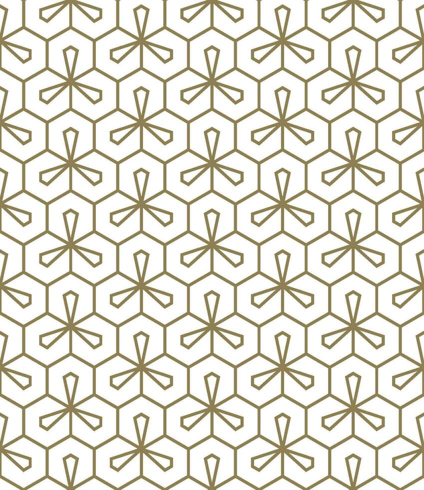 Seamless hexagon pattern with a modern  style vector