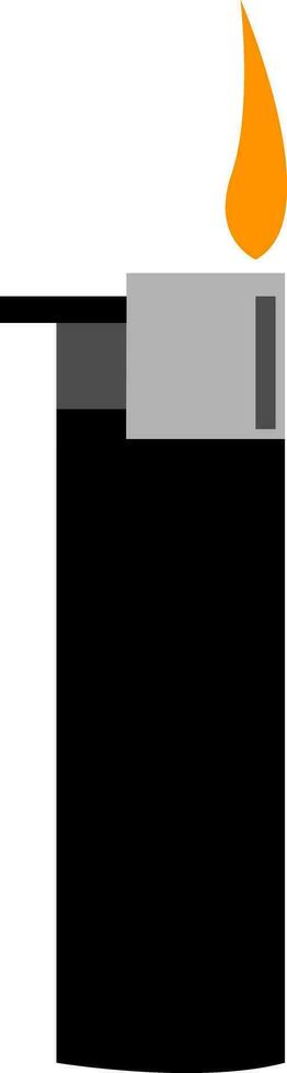 Lighter with a flameillustration vector on white background
