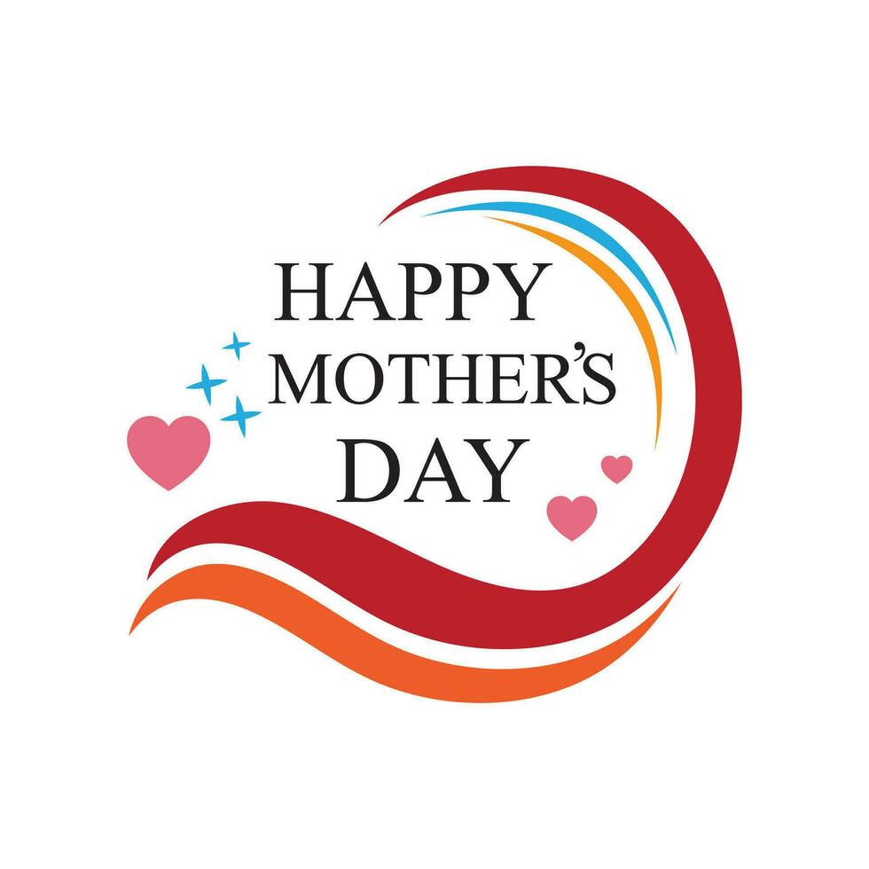 Abstract happy mother's day logo, happy mother's day logo design, love vector logo design, mother love logo design