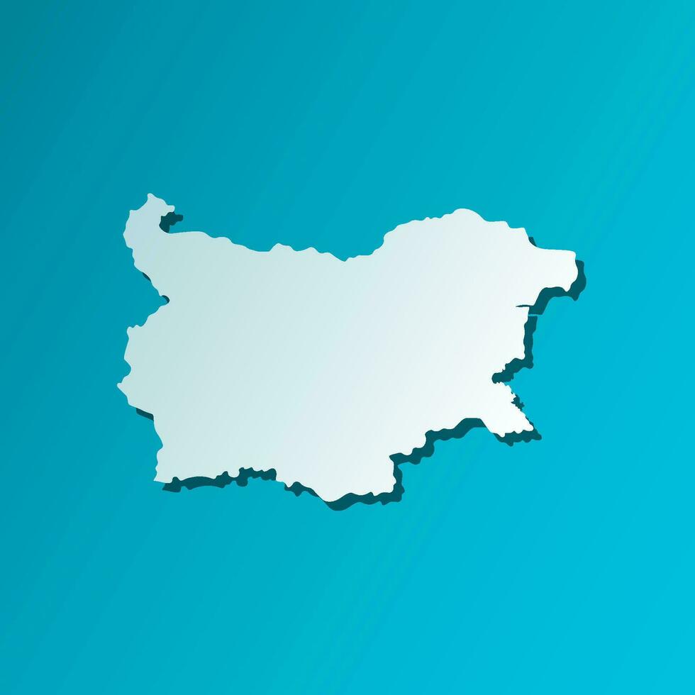Vector isolated simplified illustration icon with blue silhouette of Bulgaria map. Dark blue background