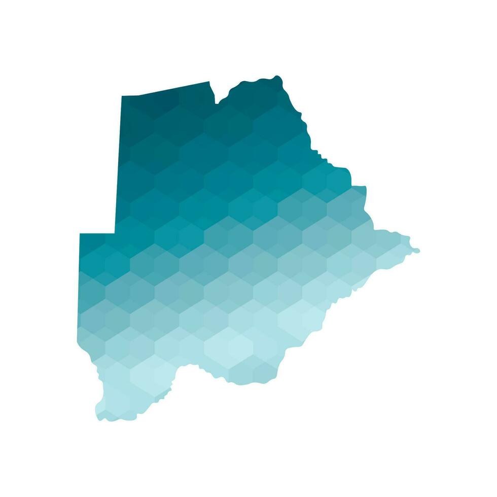 vector aislado ilustración icono con simplificado azul silueta de Botswana mapa. poligonal geométrico estilo. blanco antecedentes.