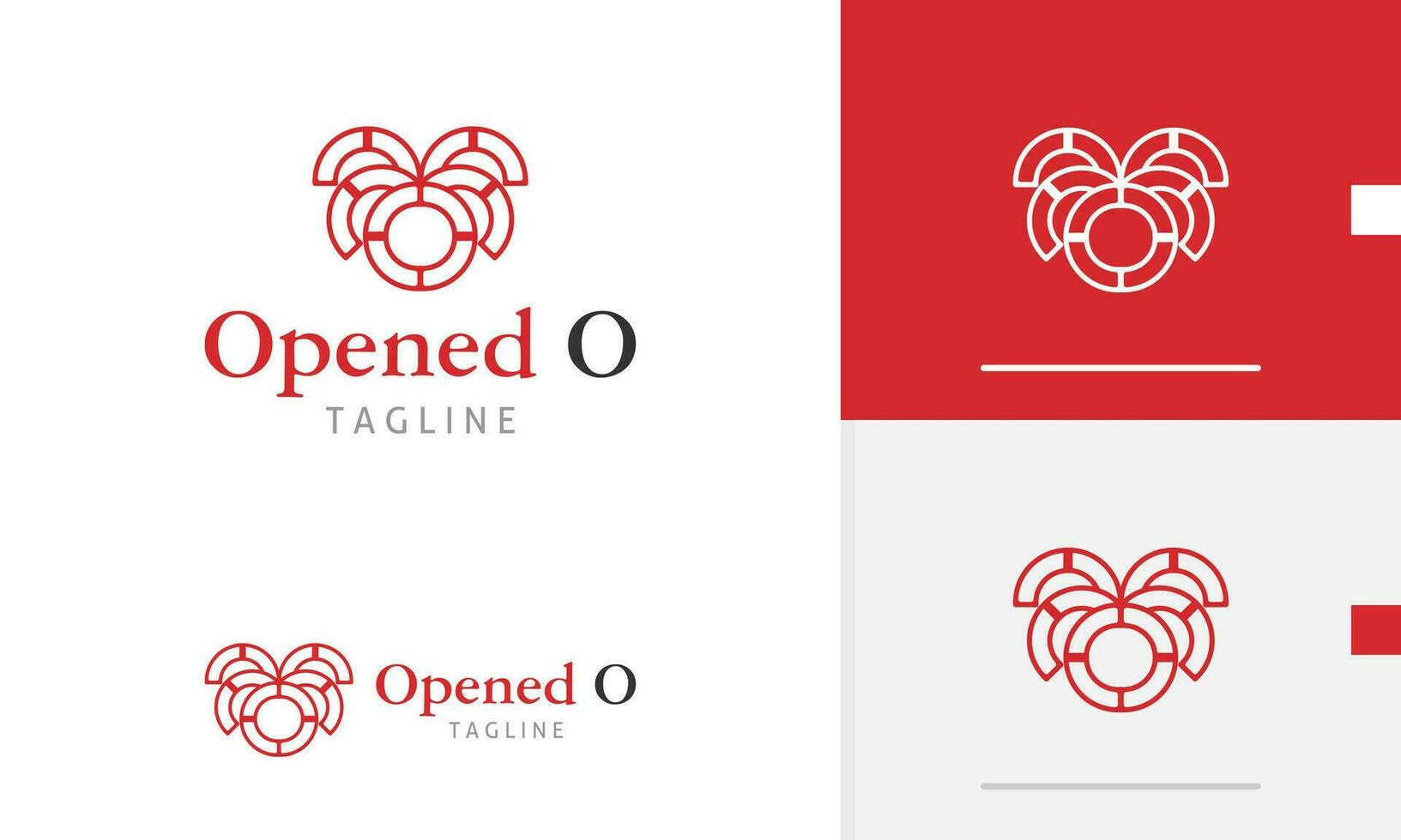logo diseño icono resumen geométrico letra o con moderno y tecnología estilo, sencillo inicial alfabeto vector