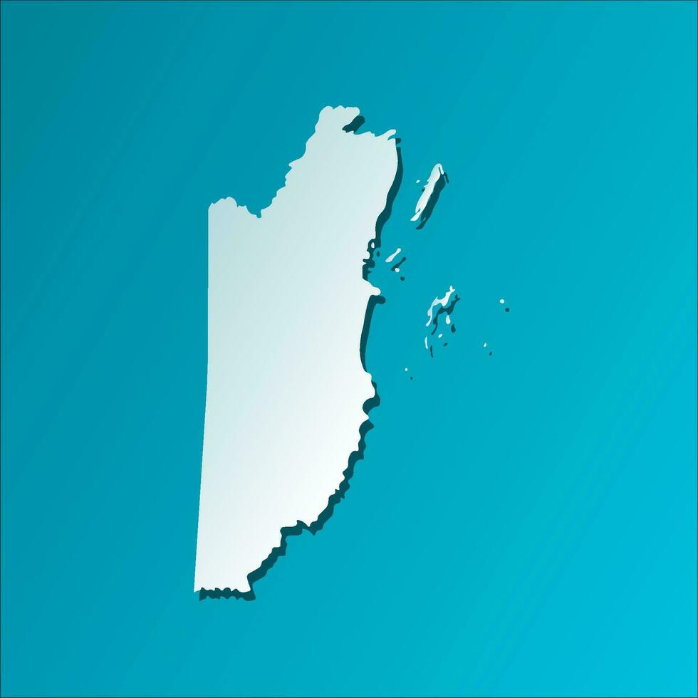 Vector isolated simplified illustration icon with blue silhouette of Belize map. Dark blue background