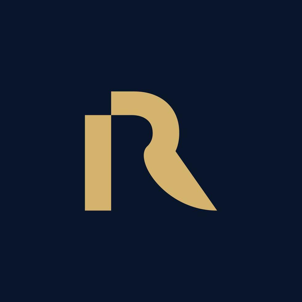 Letter r logo design element vector with modern concept