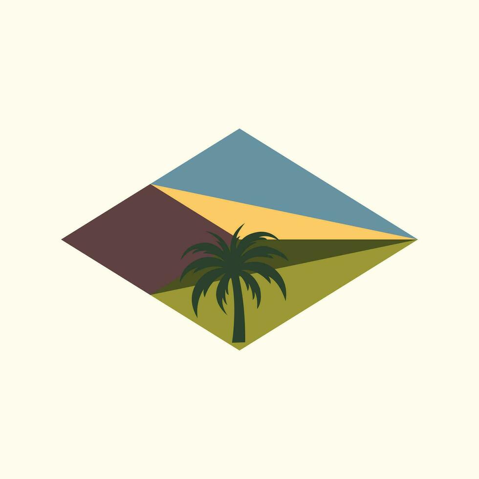 paisaje logo diseño vector con moderno creativo concepto