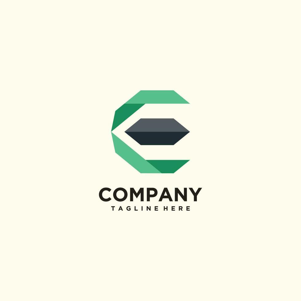 Letter E logo design element vector with modern concept