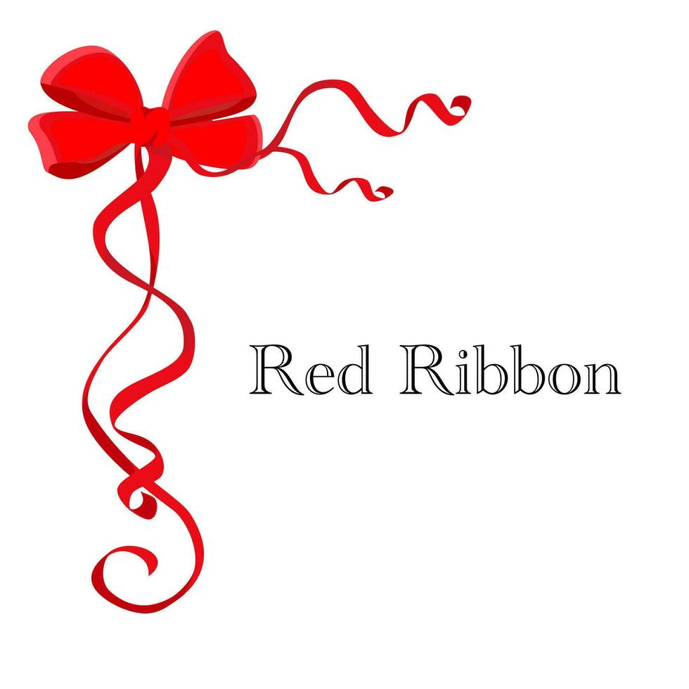 Vector Red ribbon.For decorating gifts Isolated on white Background