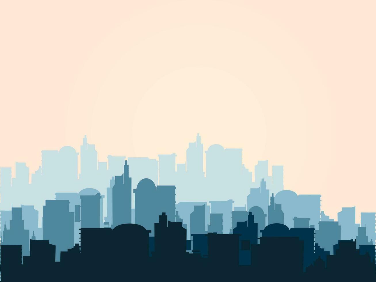 Silhouette of the city.Modern landscape banner city view in flat style Vector