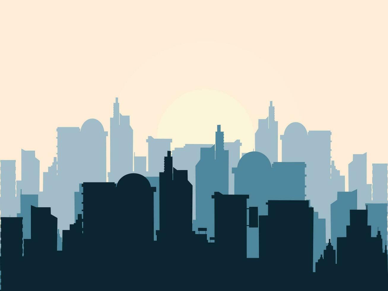 vector Silhouette of the city.Abstract city building.banner background