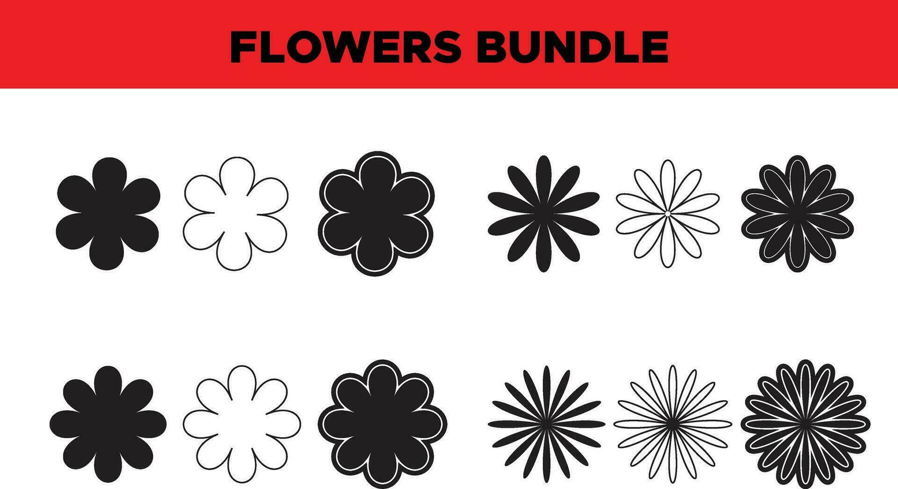 Flowers Bundle Set vector