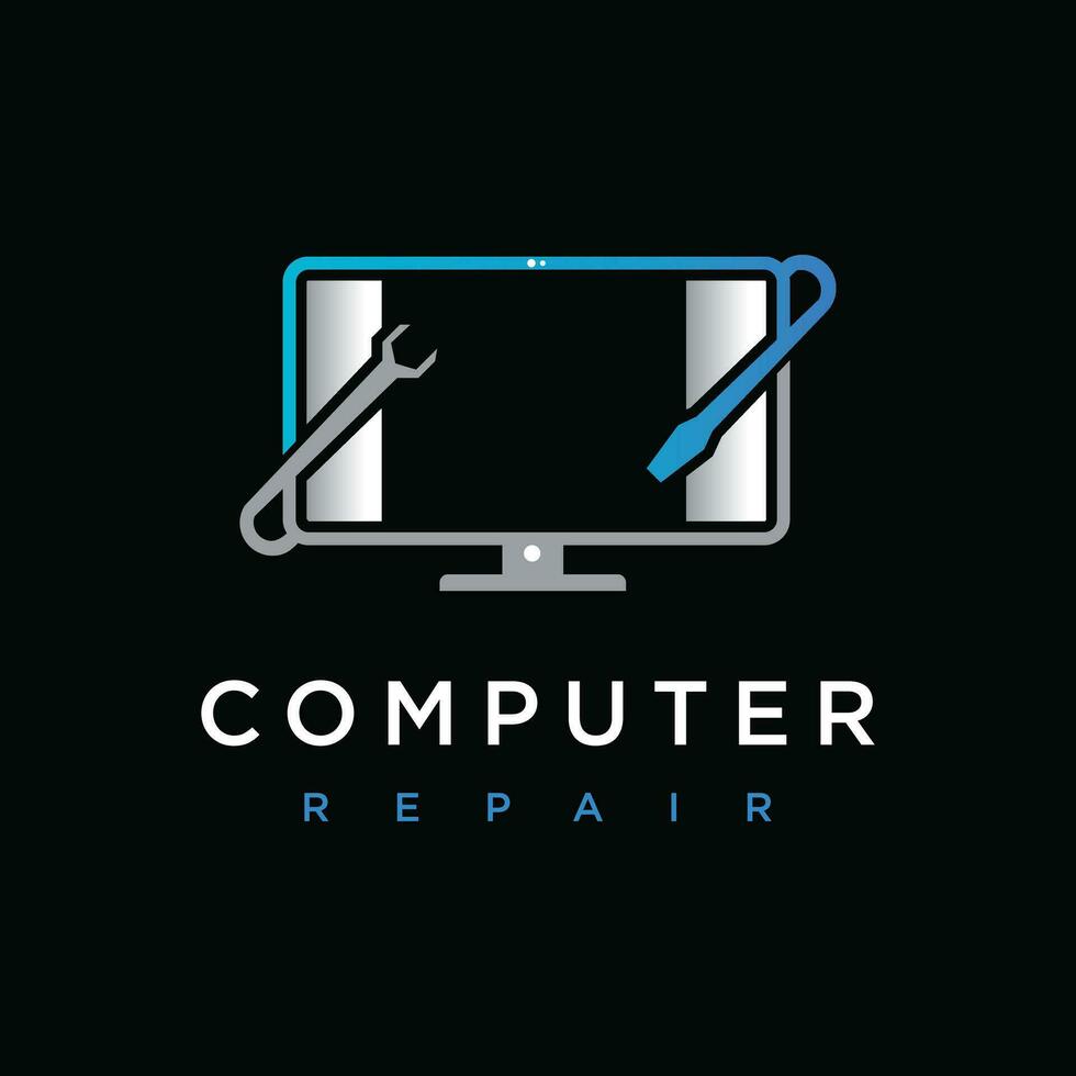 computer logo design element vector with modern concept
