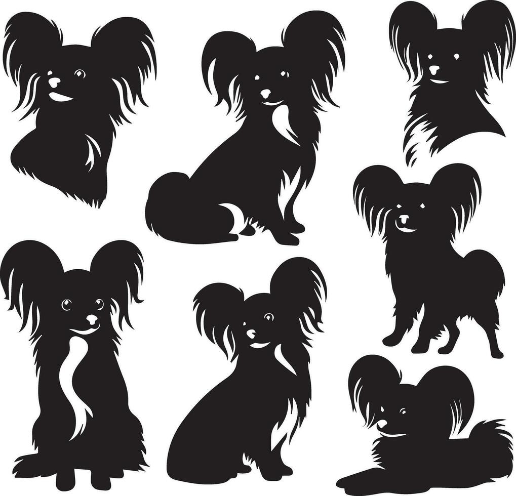 silueta sólido vector icono conjunto de perro, razas, canino, perro, sabueso, cachorro, chucho, mascota, perrito