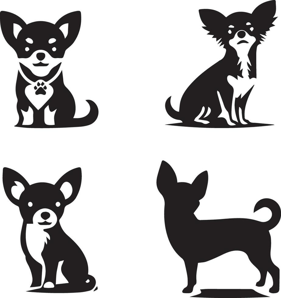 silueta sólido vector icono conjunto de perro, razas, canino, perro, sabueso, cachorro, chucho, mascota, perrito