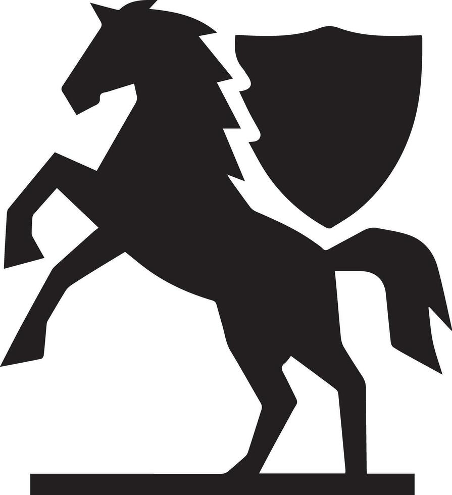 Black silhouette horse vector