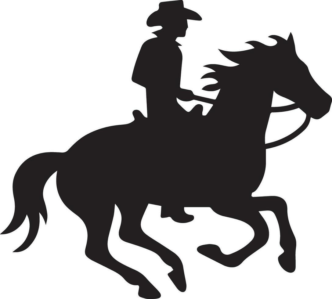 Black silhouette horse vector