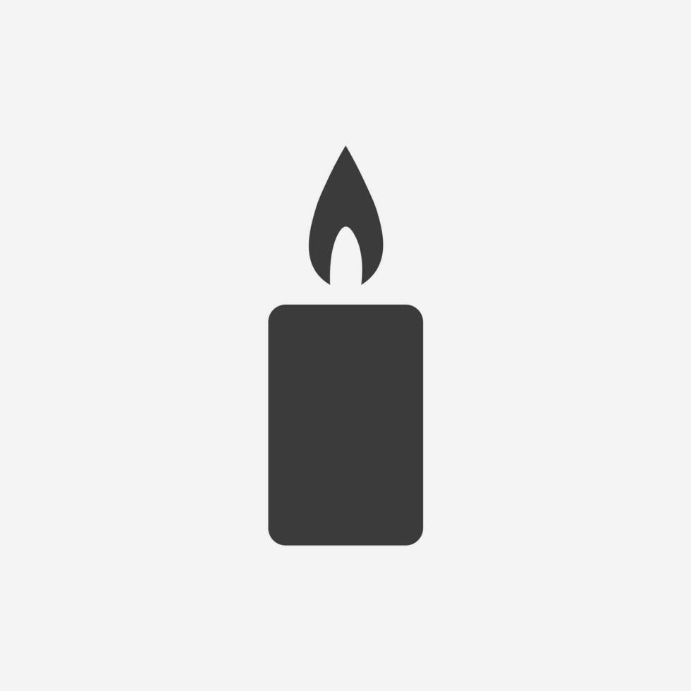 candle, burn icon vector isolated