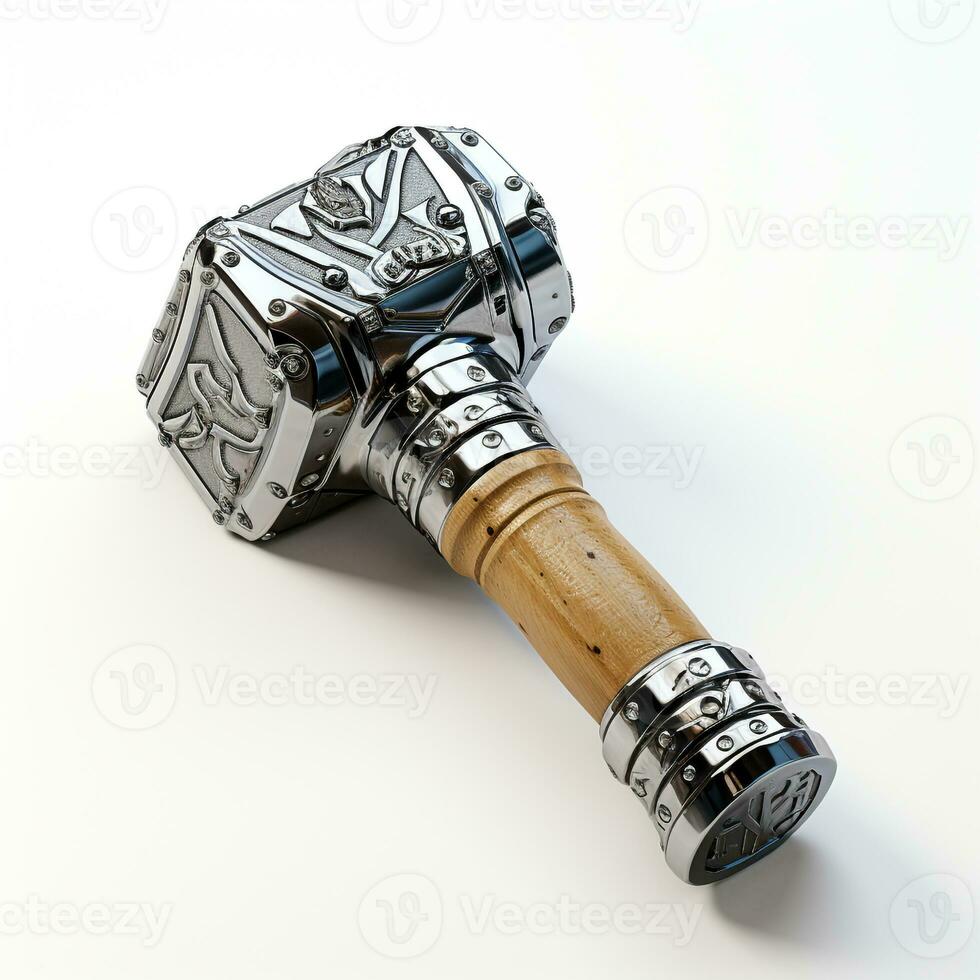 AI generated Wooden handle iron hammer photo