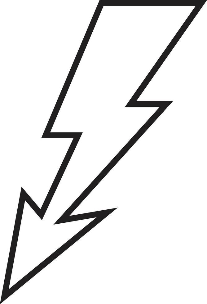 flash thunder power icon in line. isolated on transparent background use Electric power symbol flash lightning bolt with thunder bolt, Power energy fast speed vector for apps and website