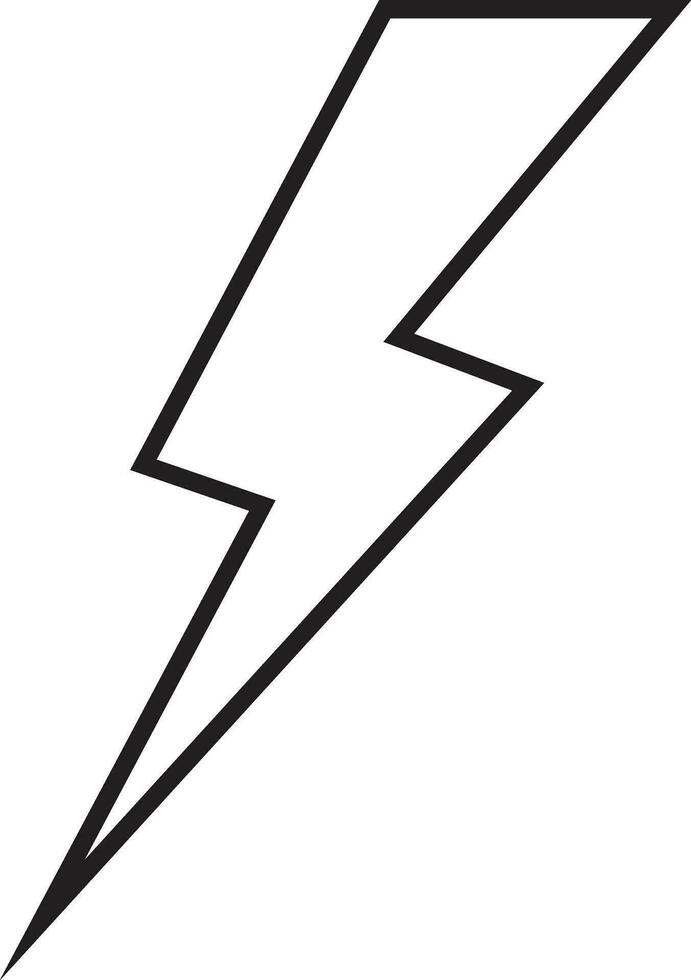 flash thunder power icon in line. isolated on transparent background use Electric power symbol flash lightning bolt with thunder bolt, Power energy fast speed vector for apps and website