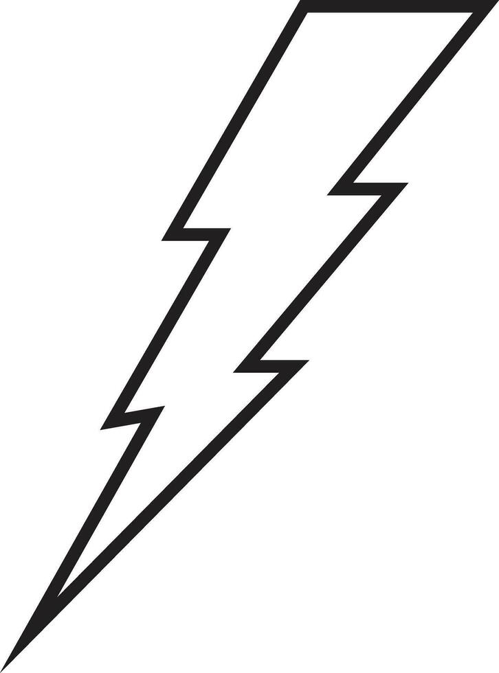 flash thunder power icon in line. isolated on transparent background use Electric power symbol flash lightning bolt with thunder bolt, Power energy fast speed vector for apps and website