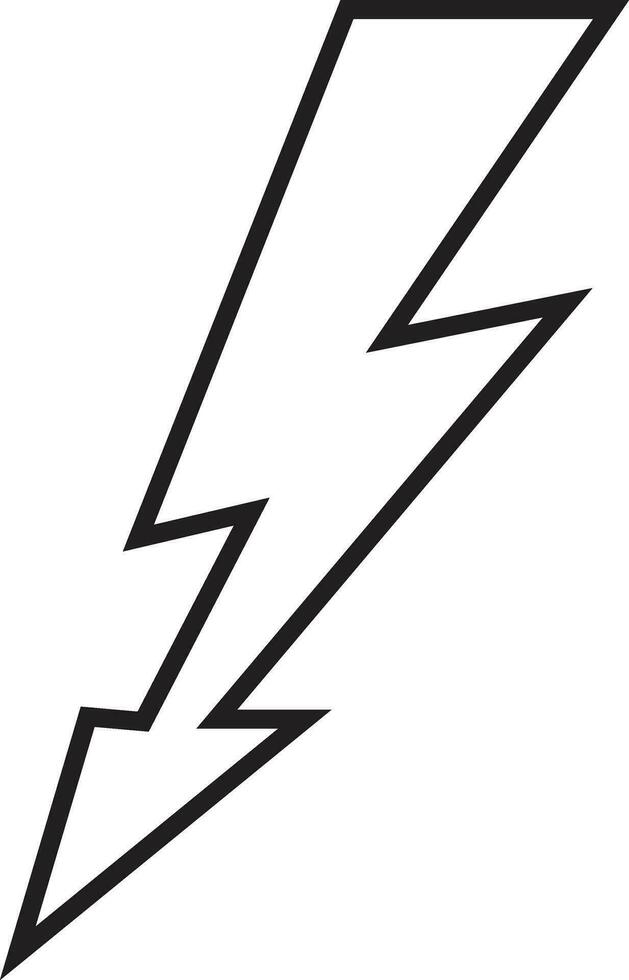 flash thunder power icon in line. isolated on transparent background use Electric power symbol flash lightning bolt with thunder bolt, Power energy fast speed vector for apps and website