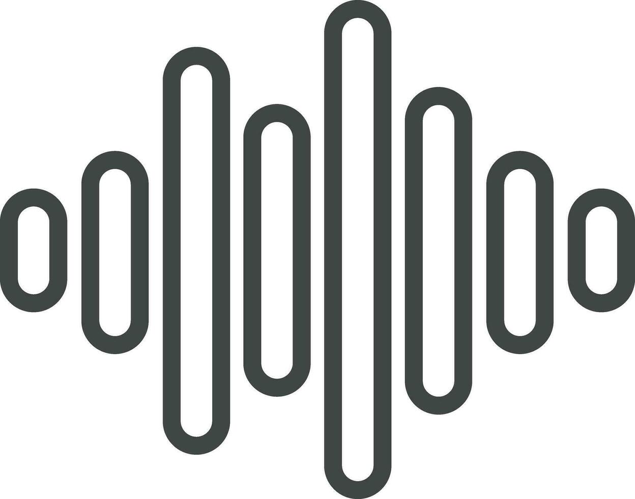musical waves icon in line style. isolated on transparent background. use for Musical waves key signs. design element logo template technology symbol vector for apps and website