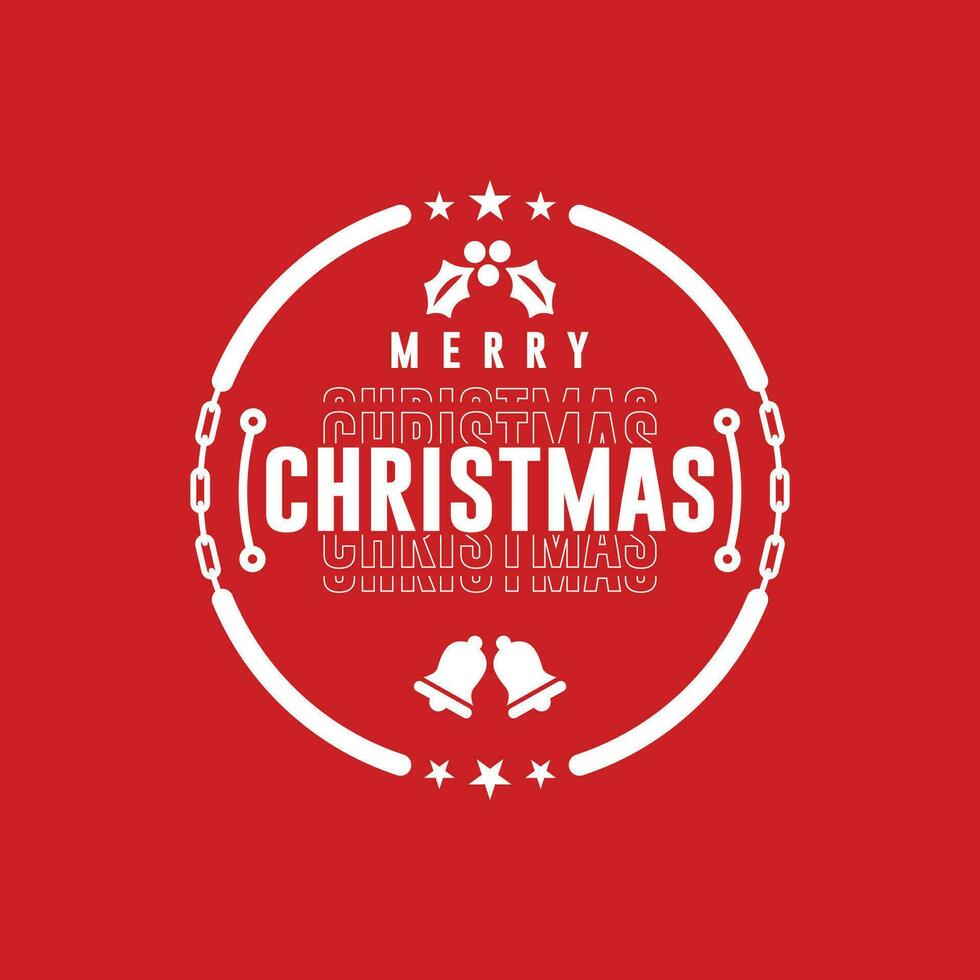 Merry Christmas and Happy New Year lettering template vector