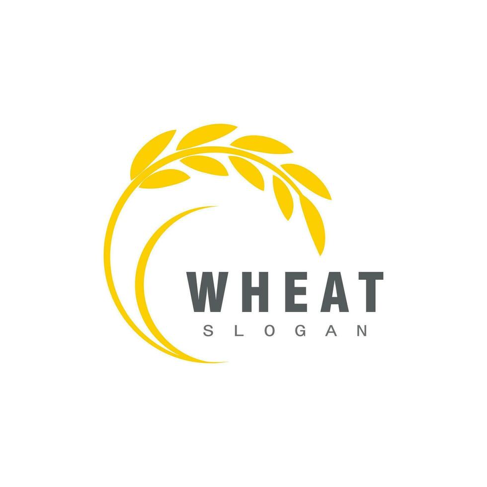 Agriculture wheat logo vector template symbol design