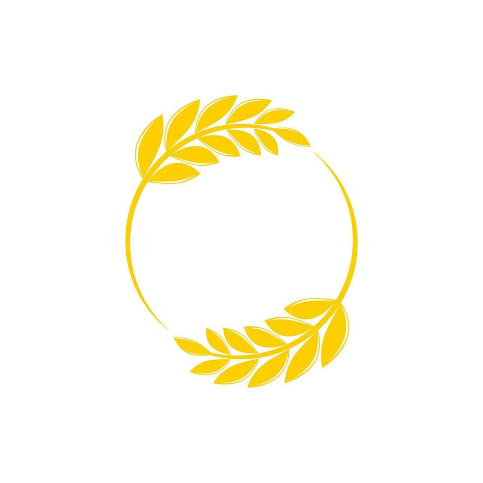Agriculture wheat logo vector template symbol design
